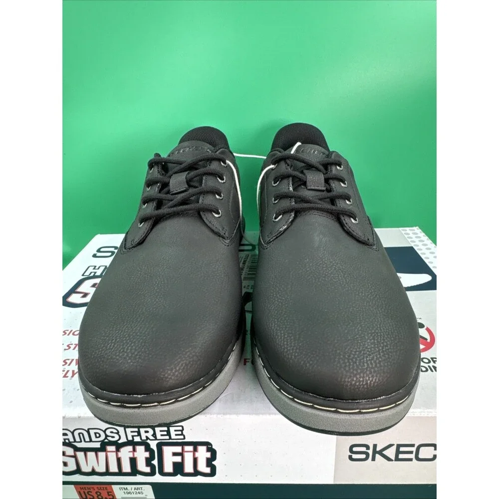 Skechers Hands Free Swift Fit Men’s 8.5 Black Waterproof Casual Lace Sneakers